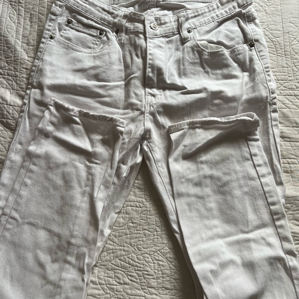MBX All White 32/30 Slim Fit Denim Jeans